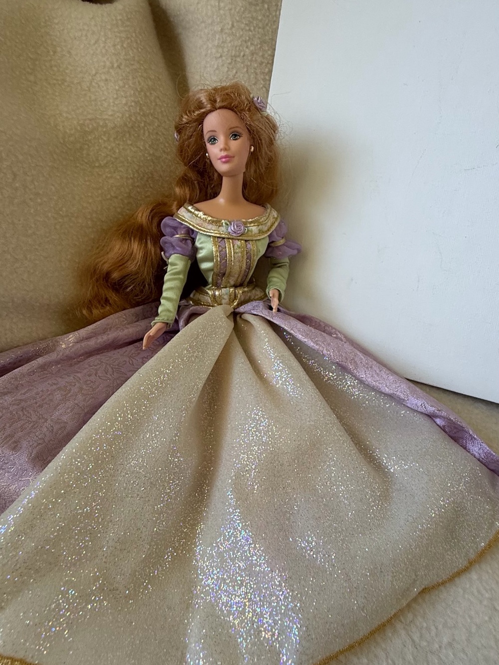 Vintage 1991 Mattel Barbie Doll Medieval Princess Gown